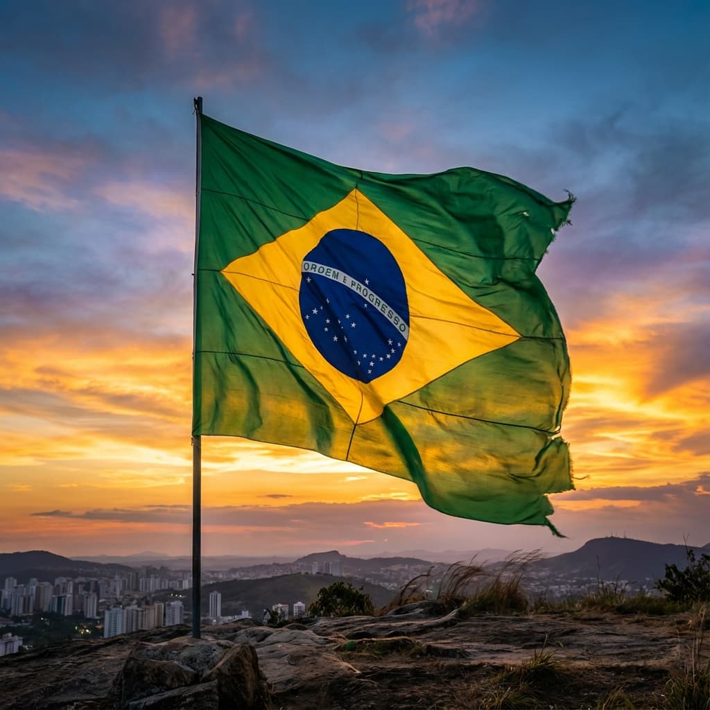 Bandeira do Brasil - Movimento Patriota Bolsonaro 2026